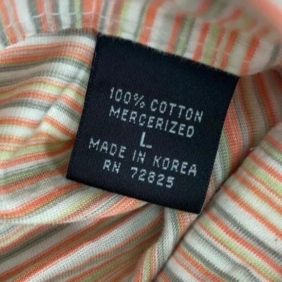 The Broadmoor Short Sleeve Striped Golf Polo Shirt Men's Size Large - Picture 3 of 6